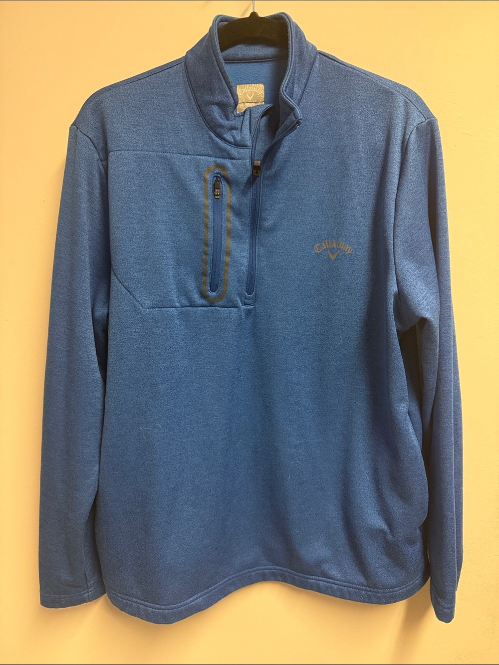 Callaway Men’s Blue Quarter Zip Performance Sweater